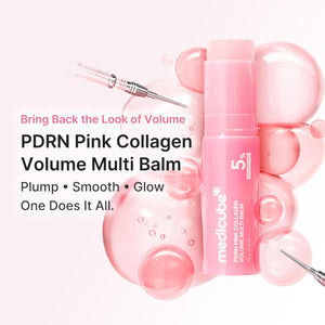 medicube PDRN Pink Collagen Volume Multi Balm Stick | Volufiline, PDRN, NAD, Collagen | Face & Body Balm for Under-Eyes, Neck, Forehead, Smile Lines, Lips | Plumping, Radiance, Line Care | K-Beauty