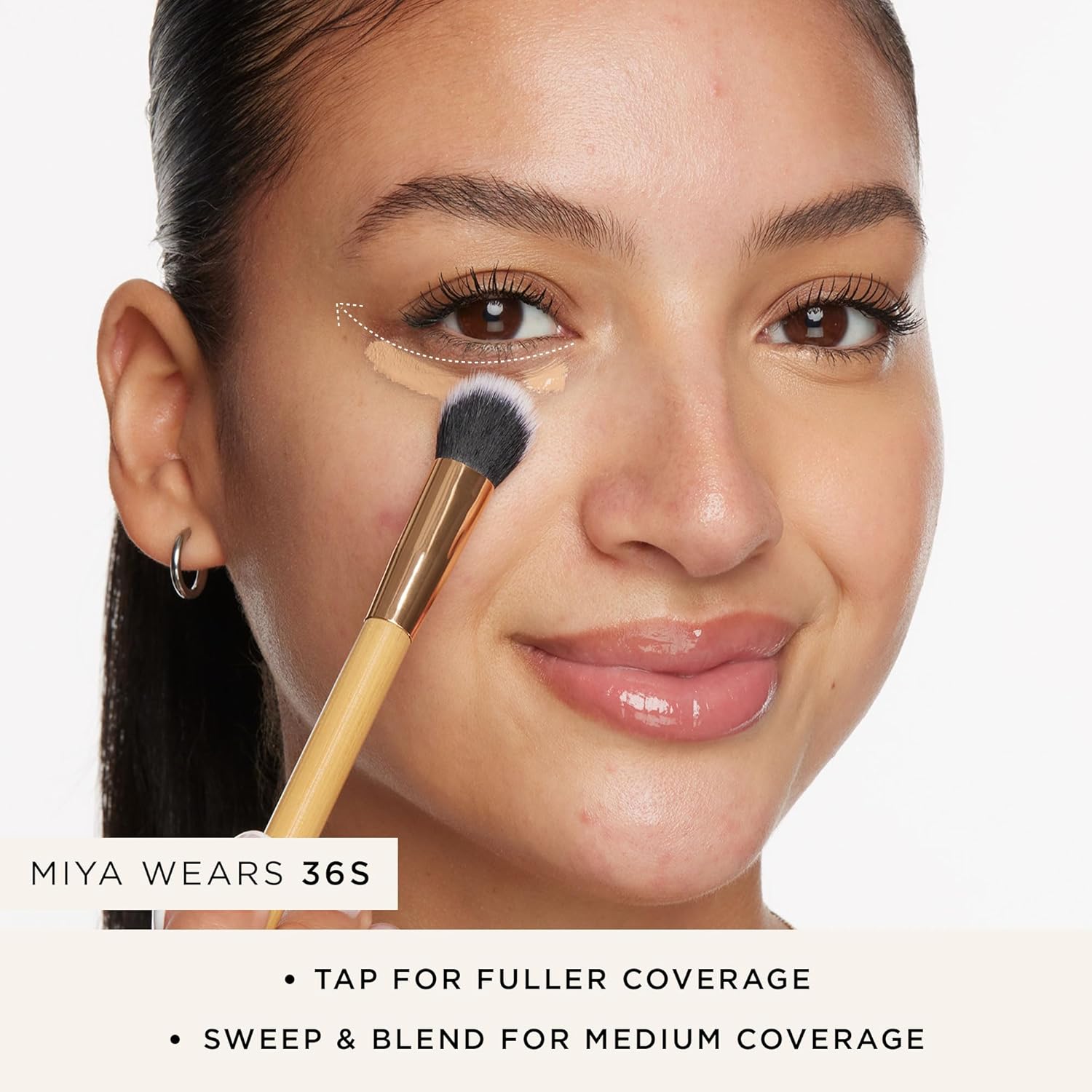 tarte concealer paw brush – Seamless Effortless Application for Concealer to Cover Dark Circles & Discoloration with Blendable Spot Coverage for Liquid or Powder Makeup, Vegan & Cruelty-Free