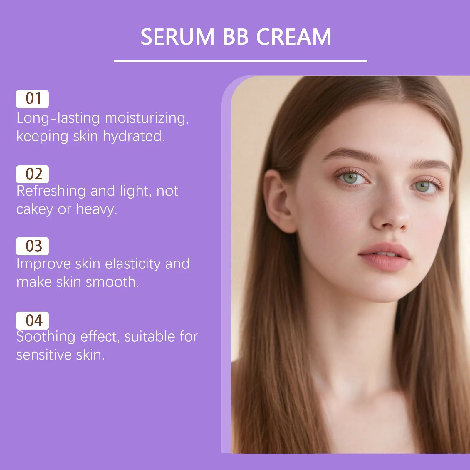 Multi Function BB Cream 30g Hydrating Serum Full Coverage Makeup Base Natural