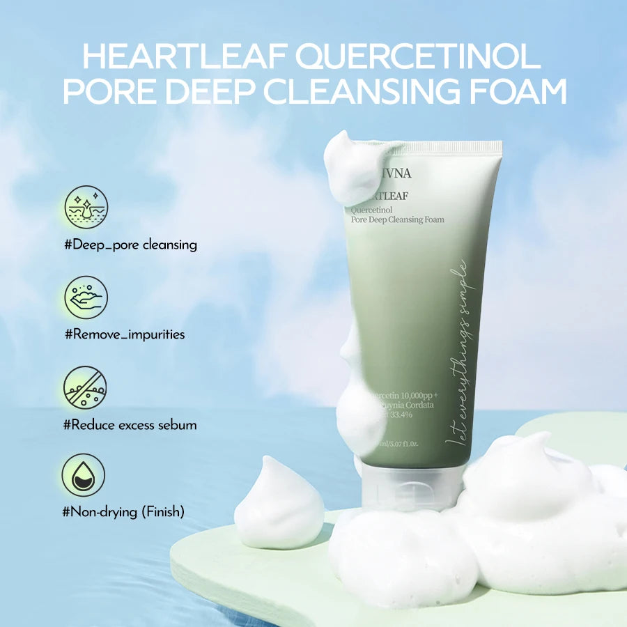 Anua Skincare HeartLeaf  3-Piece Set - Soothing Cleanse & Pore Care with Quercetin