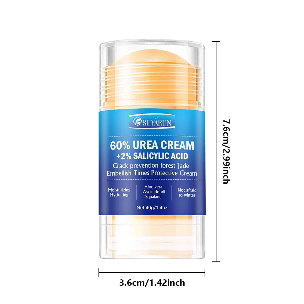 SUYARUN 60%  Urea Foot Cream Stick Cracked Heel Callus Repair Dry Feet