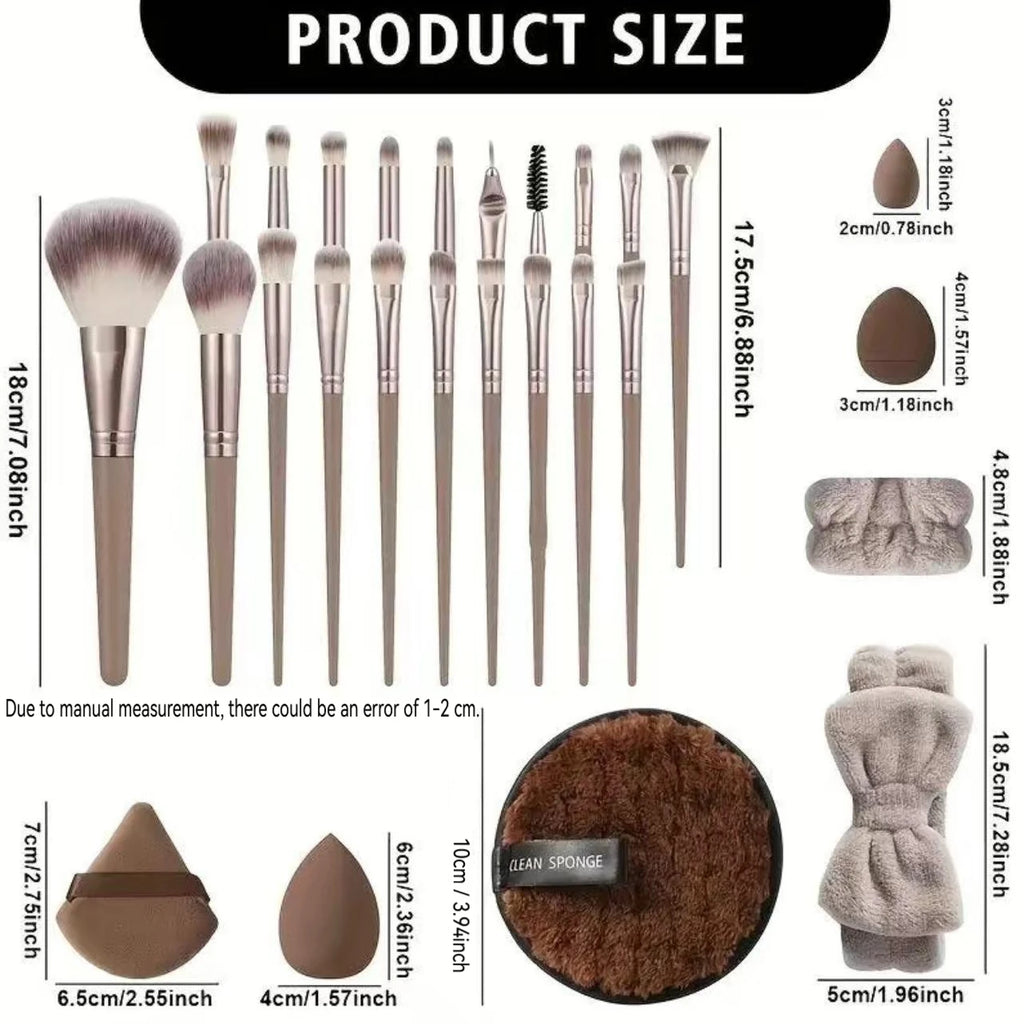 CHARMINGPOSE Makeup Brush Set 56 Piece Travel Kit Cleaning Tools Daily Use
