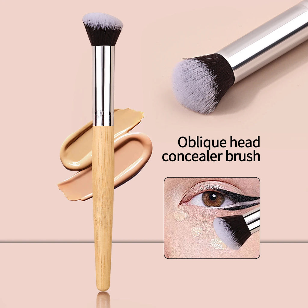 Bamboo Concealer Brush Foundation Brush Soft Bristles Cover Acne Circles Makeup