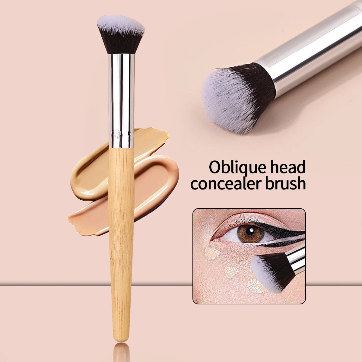 Bamboo Concealer Brush Foundation Brush Soft Bristles Cover Acne Circles Makeup