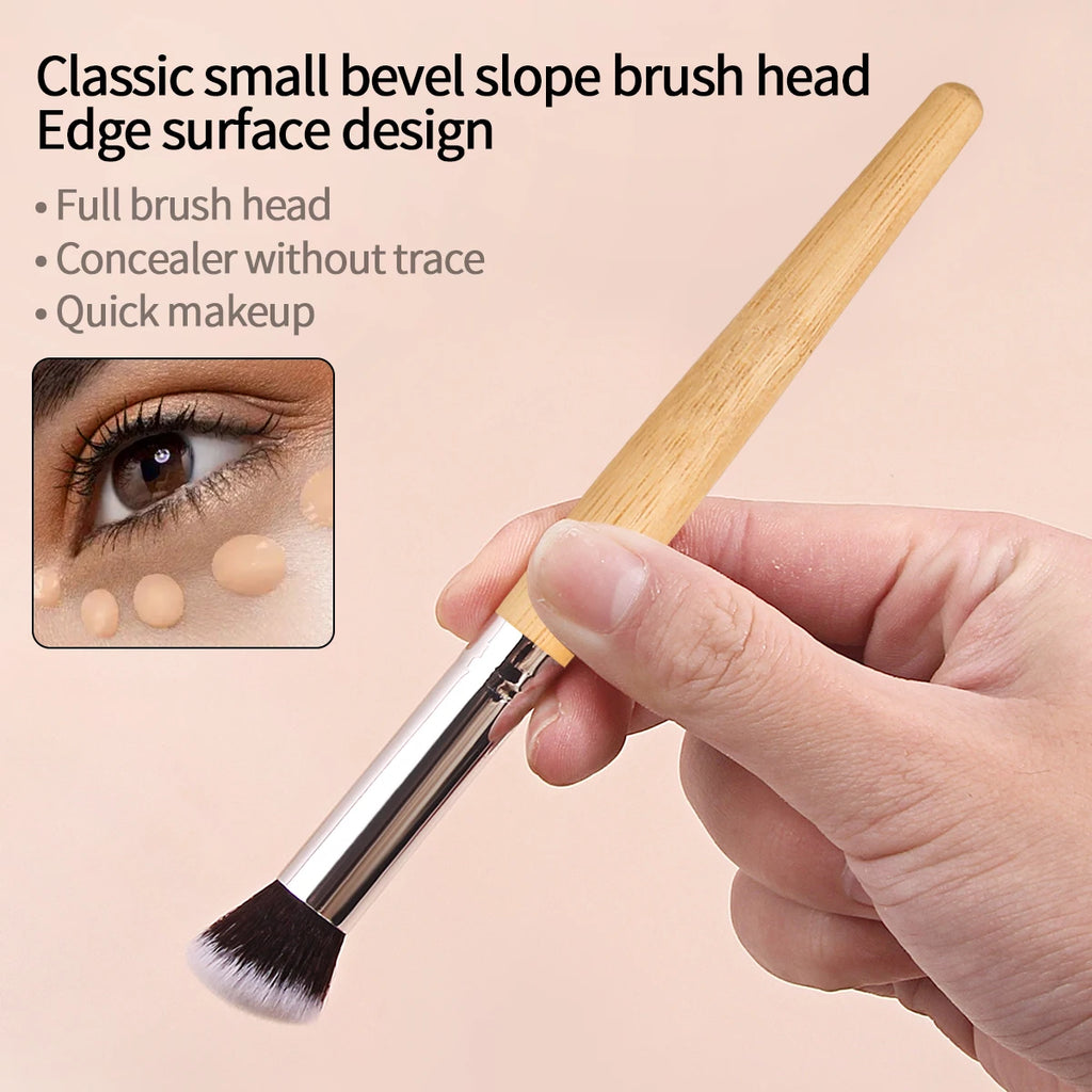 Bamboo Concealer Brush Foundation Brush Soft Bristles Cover Acne Circles Makeup