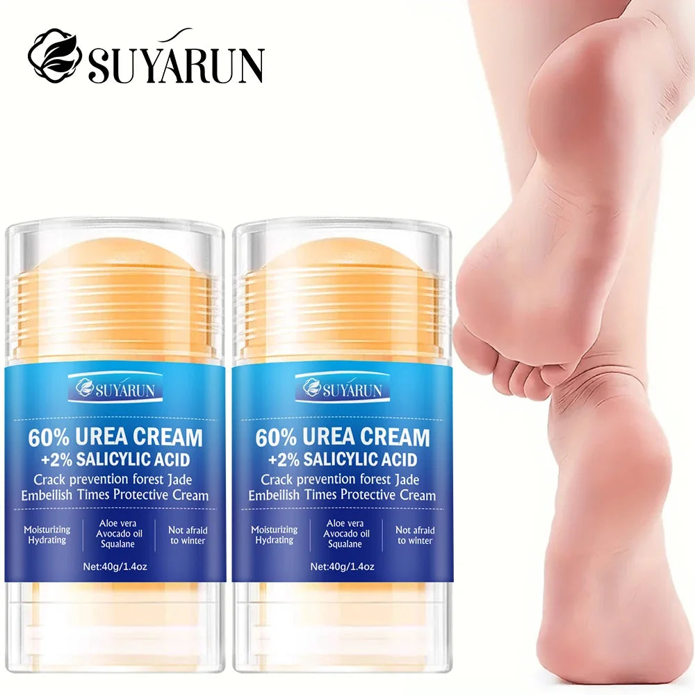 SUYARUN 60%  Urea Foot Cream Stick Cracked Heel Callus Repair Dry Feet