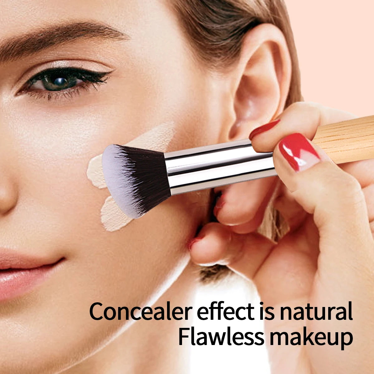 Bamboo Concealer Brush Foundation Brush Soft Bristles Cover Acne Circles Makeup
